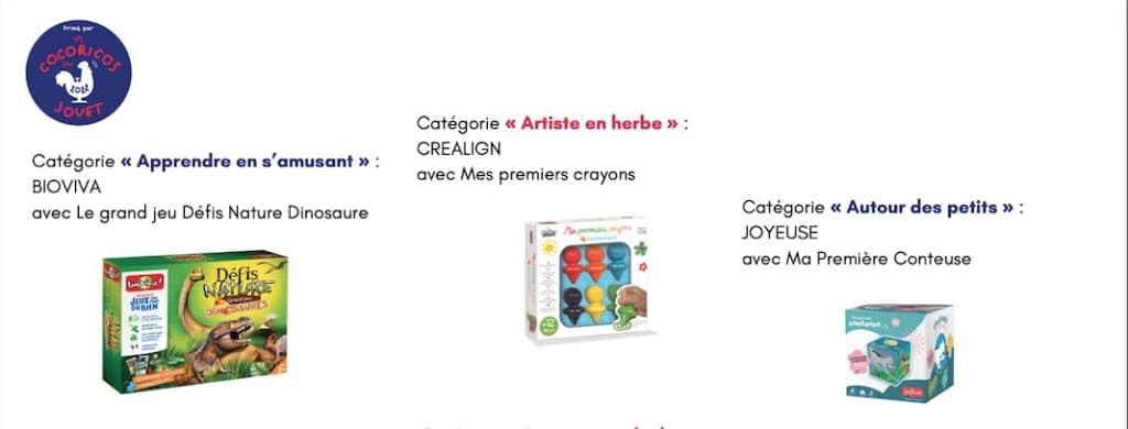 Les cocoricos du jouet, nos français sont au top niveau