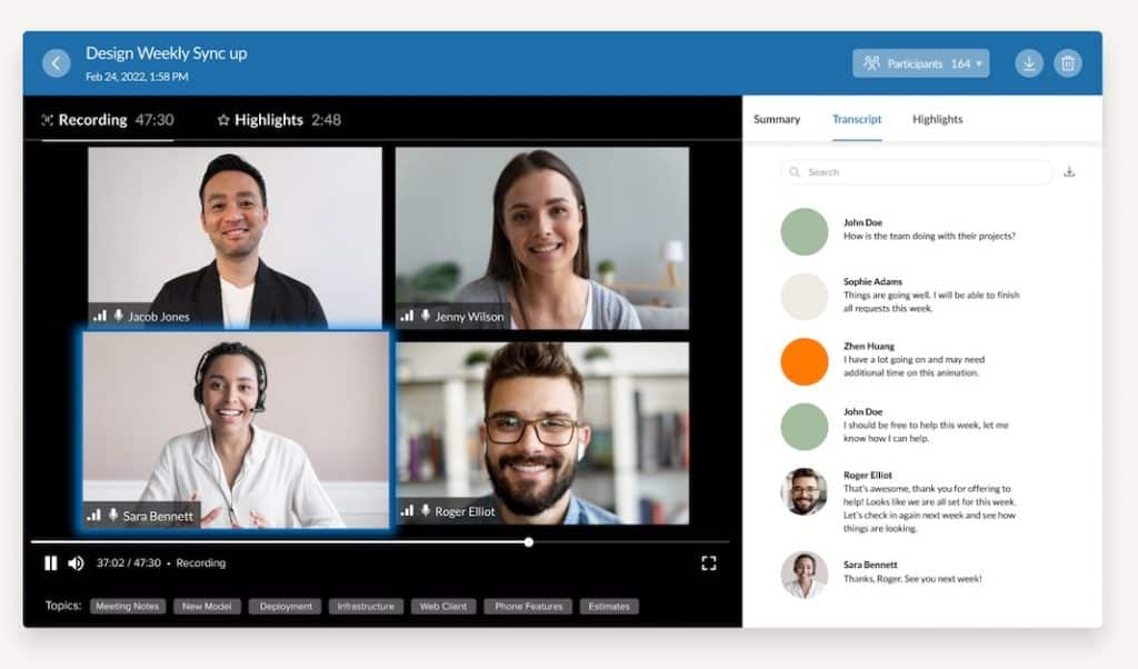 RingCentral organise vos réunions vidéo