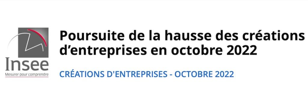 Poursuite de la hausse des créations d’entreprises en octobre 2022